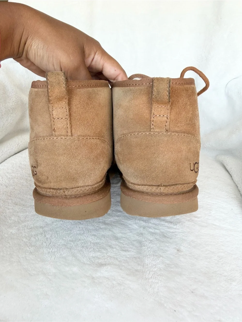 UGG Winter Snow Boots Youth 6 Neumel II Amber Brown Suede Sheepskin 1017320K